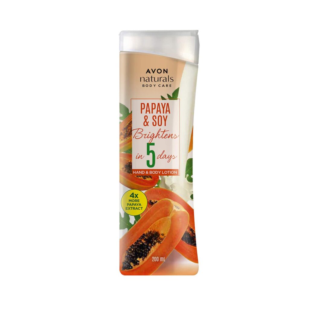 Avon Naturals Papaya & Soy Milk Hand & Body Lotion (200ml) - Avon
