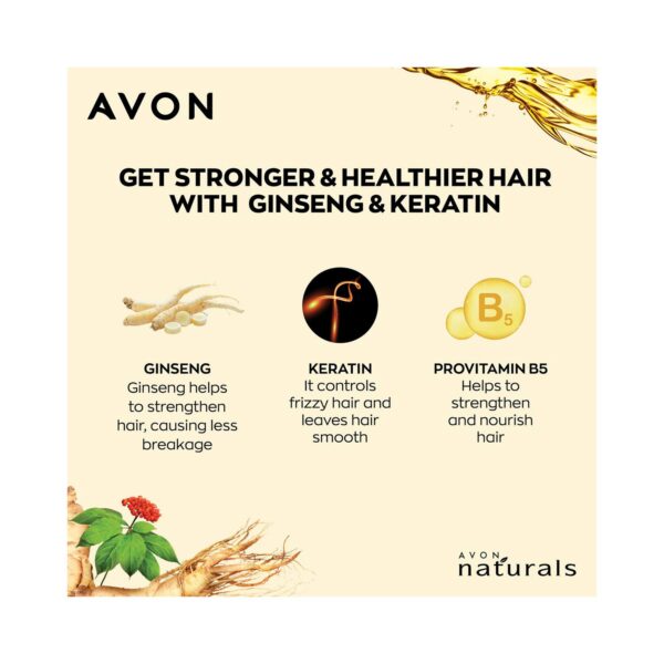 Avon Naturals Restage Ginseng & Keratin Vitamin-B Complex 2-In-1 Shampoo & Conditioner (180ml) - Avon