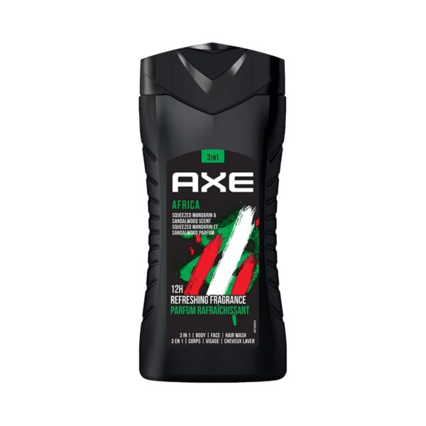 AXE Africa (250 ml) & Apollo (250 ml) 3 In 1 Body Face & Hair Wash For Men Long Lasting Combo - AXE
