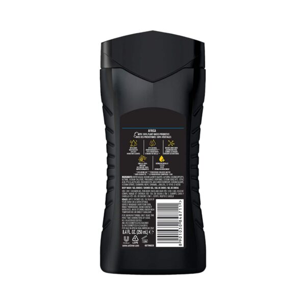 AXE Africa (250 ml) & Apollo (250 ml) 3 In 1 Body Face & Hair Wash For Men Long Lasting Combo - AXE