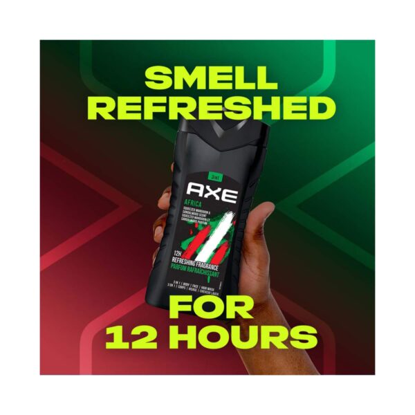 AXE Africa (250 ml) & Apollo (250 ml) 3 In 1 Body Face & Hair Wash For Men Long Lasting Combo - AXE