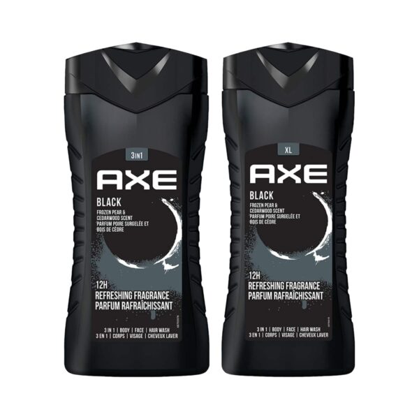 AXE Black 3 In 1 Body Face & Hair Wash & Black 3 In 1 Body Face & Hair Wash For Men Fragrance Combo - AXE