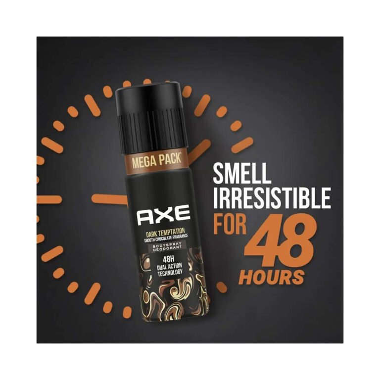 AXE Dark Temptation 48H Dual Action Deodorant Body Spray For Men (215ml) - AXE