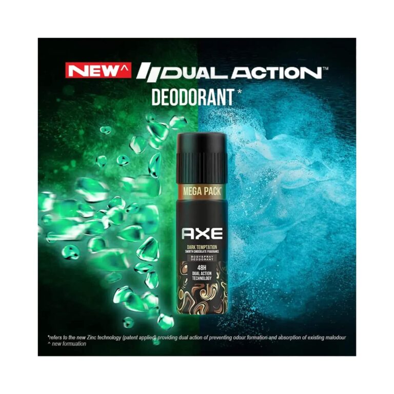AXE Dark Temptation 48H Dual Action Deodorant Body Spray For Men (215ml) - AXE