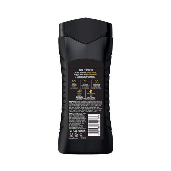 Axe Dark Temptation & Sports Blast 3 In 1 Body Face & Hair Wash for Men Long-Lasting Fragrance Combo - AXE