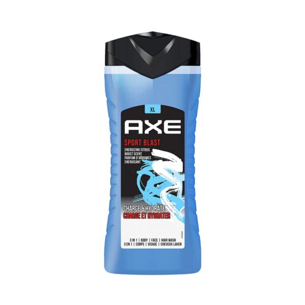 Axe Dark Temptation & Sports Blast 3 In 1 Body Face & Hair Wash for Men Long-Lasting Fragrance Combo - AXE