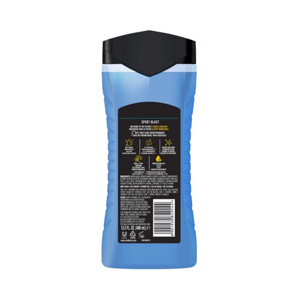 Axe Dark Temptation & Sports Blast 3 In 1 Body Face & Hair Wash for Men Long-Lasting Fragrance Combo - AXE