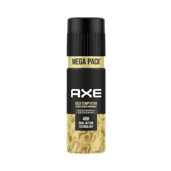 AXE Gold Temptation (215 ml) & Intense (215 ml) Long Lasting Deodorant Bodyspray For Men Combo - AXE