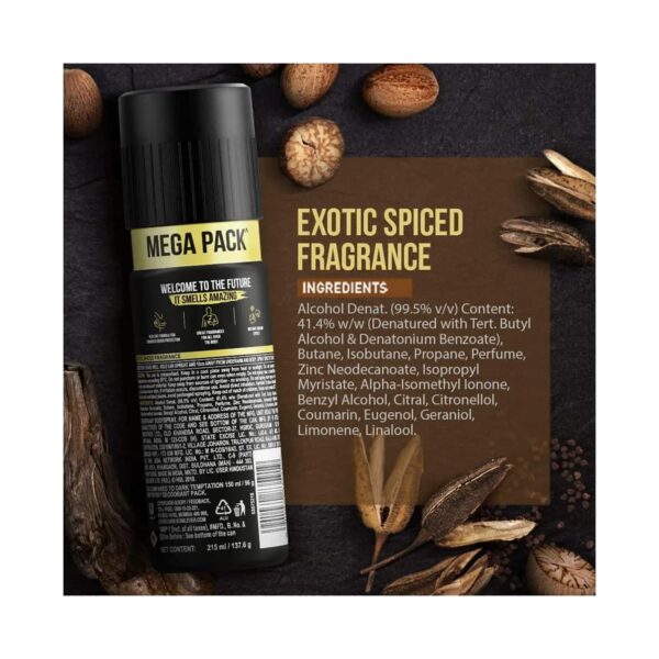 AXE Gold Temptation (215 ml) & Intense (215 ml) Long Lasting Deodorant Bodyspray For Men Combo - AXE