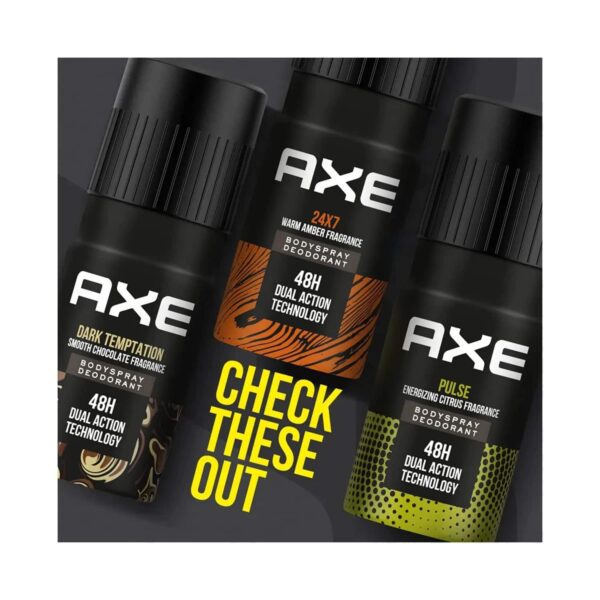 AXE Gold Temptation (215 ml) & Intense (215 ml) Long Lasting Deodorant Bodyspray For Men Combo - AXE