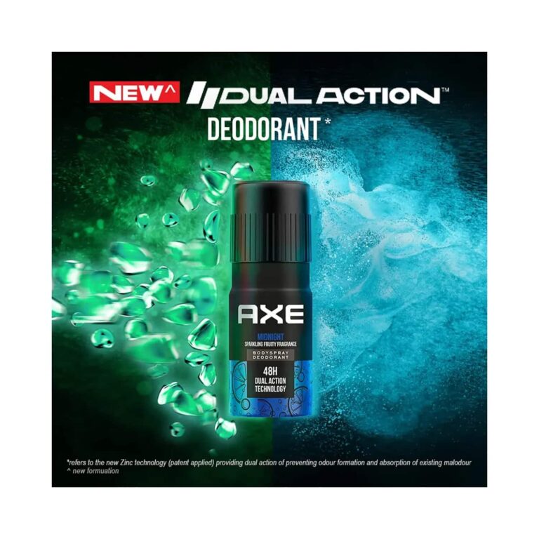 AXE Midnight 48H Dual Action Technology Body Deodorant For Men (150ml) - AXE