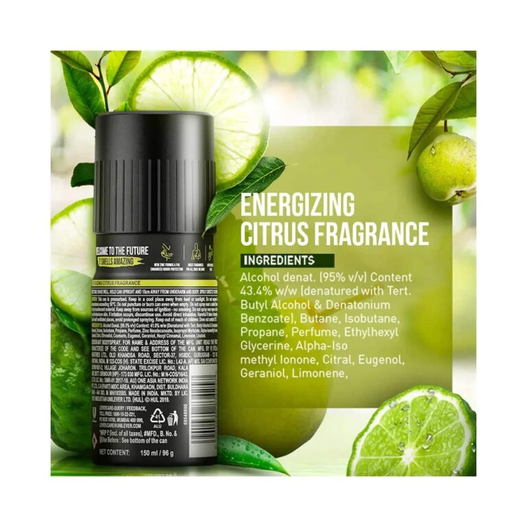 AXE Pulse Energizing Citrus Fragrance Deodorant For Men (150ml) - AXE