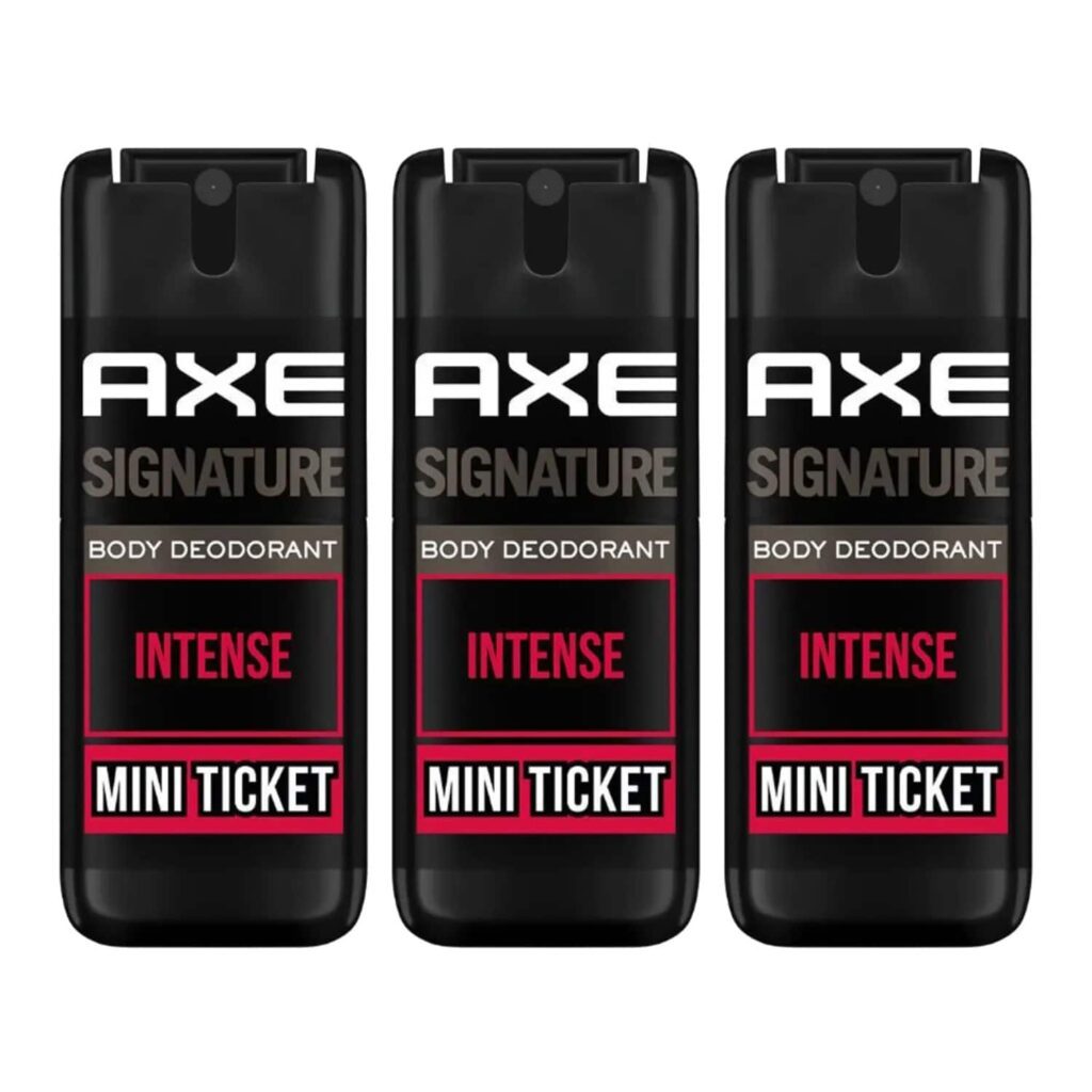 AXE Signature Mini Ticket Intense Pocket Deodorant For Men (10 ml) (Pack Of 3) - AXE