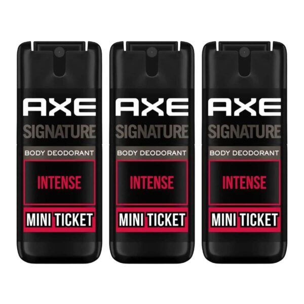 AXE Signature Mini Ticket Intense Pocket Deodorant For Men (10 ml) (Pack Of 3) - AXE