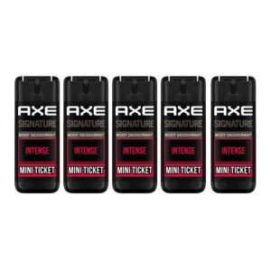 AXE Signature Mini Ticket Intense Pocket Deodorant For Men (10 ml) (Pack Of 5) - AXE