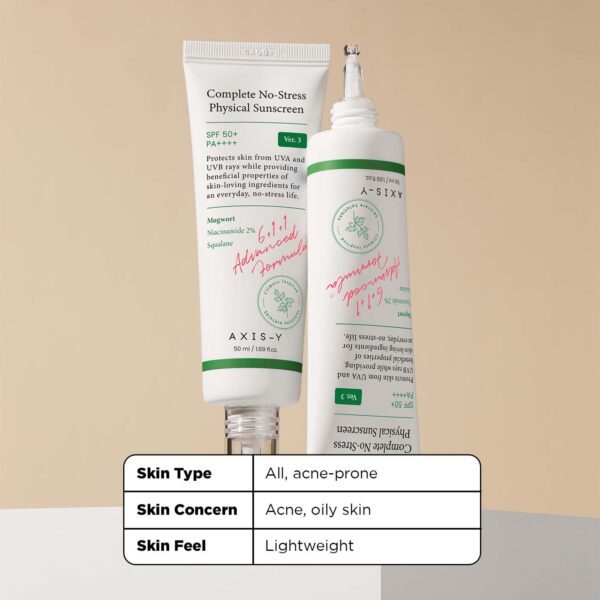 Axis-Y Complete No-Stress Physical Sunscreen SPF 50 (50 ml) - Axis-Y