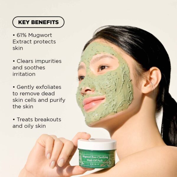 Axis-Y Mugwort Pore Clarifying Wash Off Pack (100 ml) - Axis-Y
