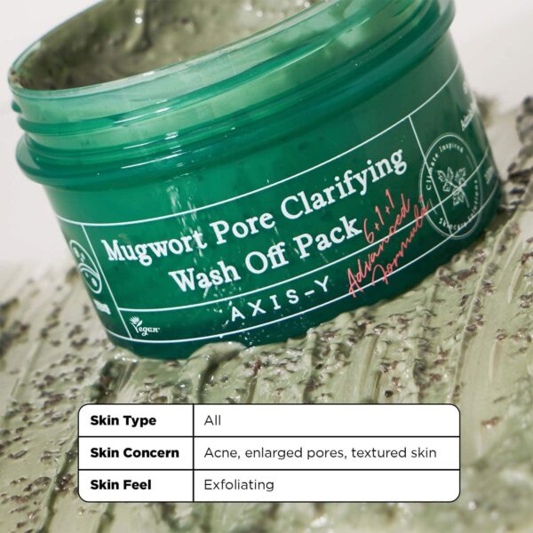 Axis-Y Mugwort Pore Clarifying Wash Off Pack (100 ml) - Axis-Y