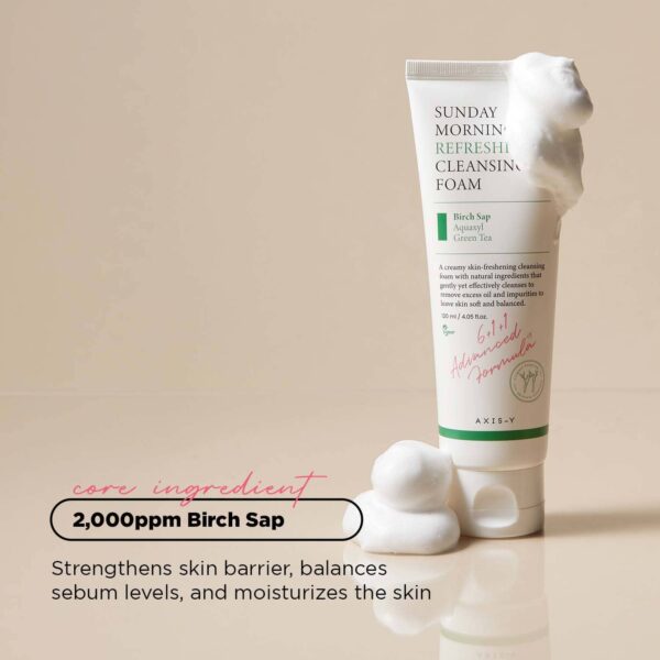 Axis-Y Sunday Morning Refreshing Cleansing Foam (120 ml) - Axis-Y