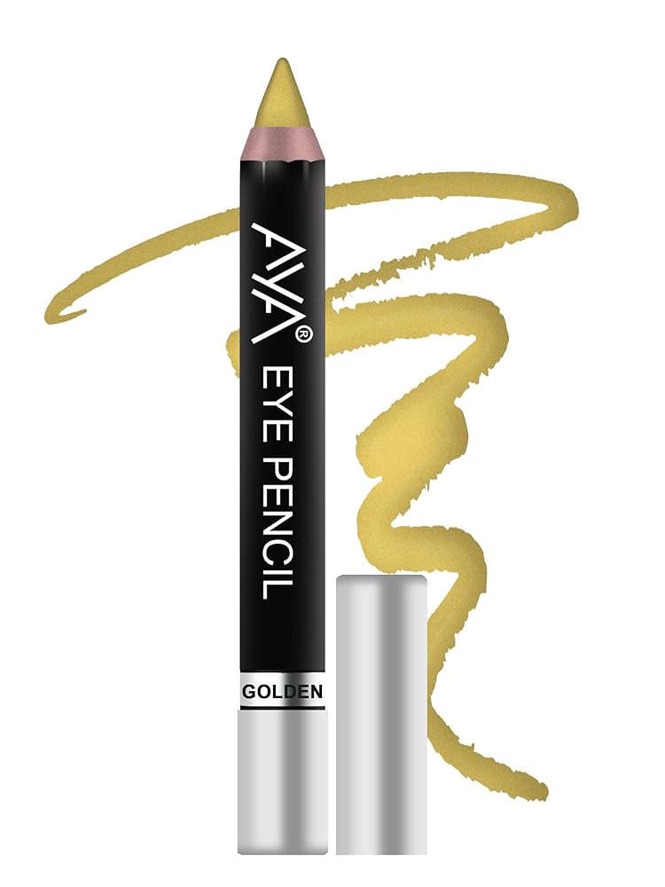 AYA Eye Pencil For Kajal/Eye Liner - Golden 2.8g | Glides Smoothly | Creamy smooth formula | Light weight