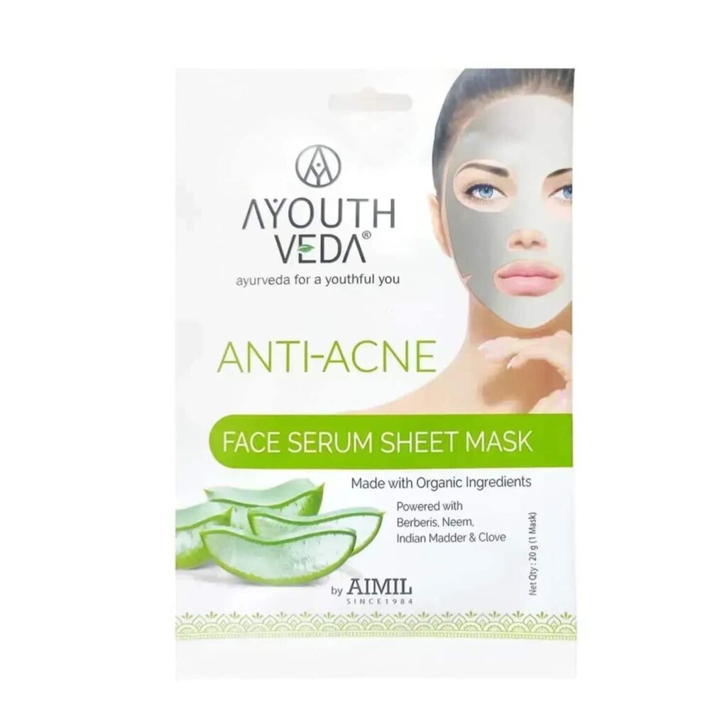 Ayouthveda Anti-Acne Face Serum Sheet Mask - (20g) - Ayouthveda