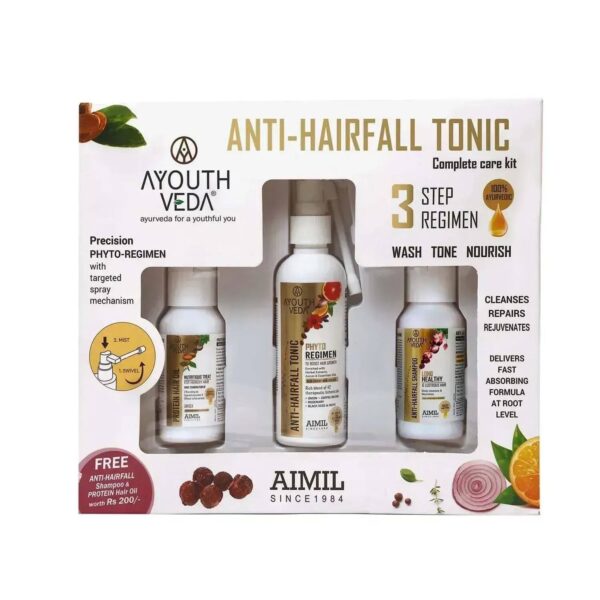 Ayouthveda Anti-Hairfall Tonic Complete Care Kit - (100ml) - Ayouthveda
