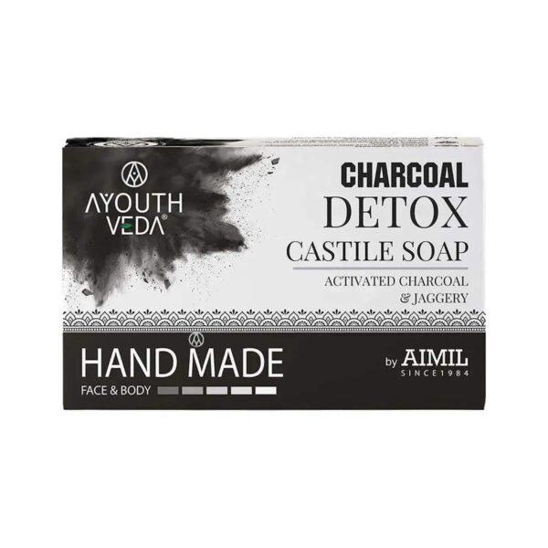 Ayouthveda Charcoal Detox Castile Soap - (110g) - Ayouthveda
