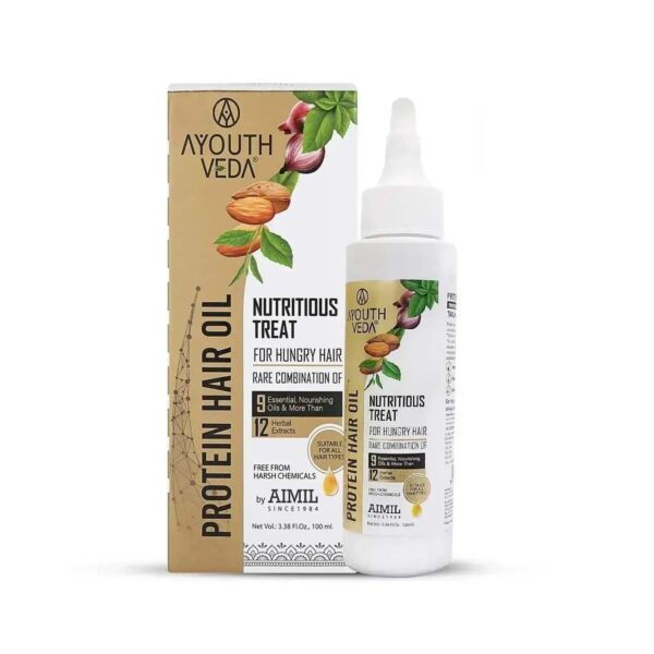 Ayouthveda Nutritious Treat Protein Hair Oil - (100ml) - Ayouthveda