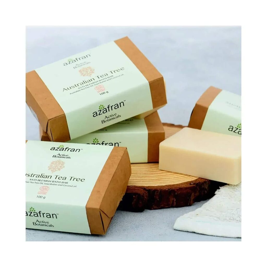 Azafran Active Botanicals Australian Tea Tree Anti-Blemish Bath Bar - (100g) - Azafran Active Botanicals