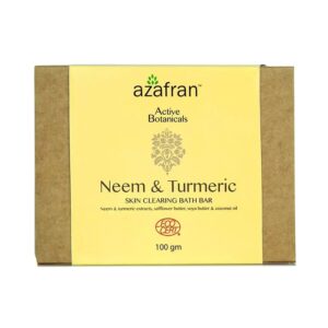 Azafran Active Botanicals Neem & Turmeric Skin Clear Bath Bar - (100g) - Azafran Active Botanicals