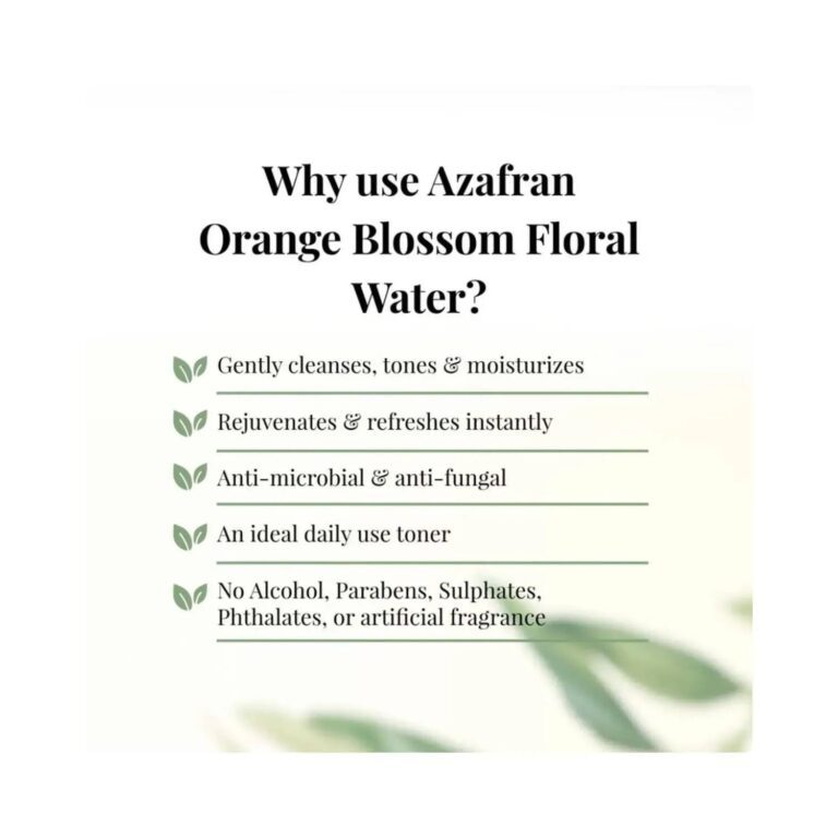 Azafran Actives Organic Orange Blossom Floral Water (200ml) - Azafran Actives
