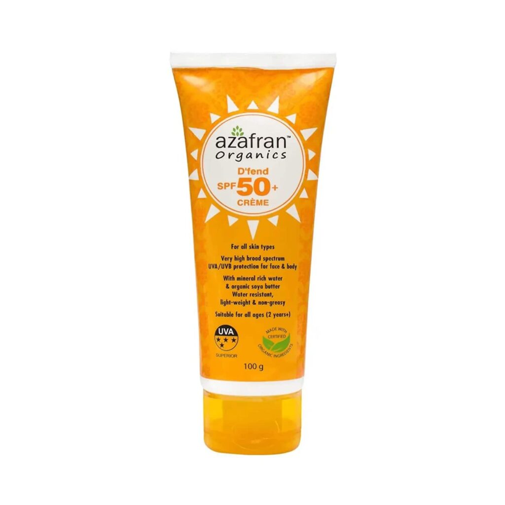 Azafran Organics Dfend SPF 50+ Sunscreen (100g) - Azafran Organics