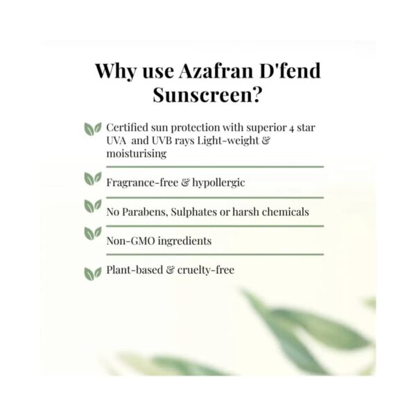Azafran Organics Dfend SPF 50+ Sunscreen (100g) - Azafran Organics
