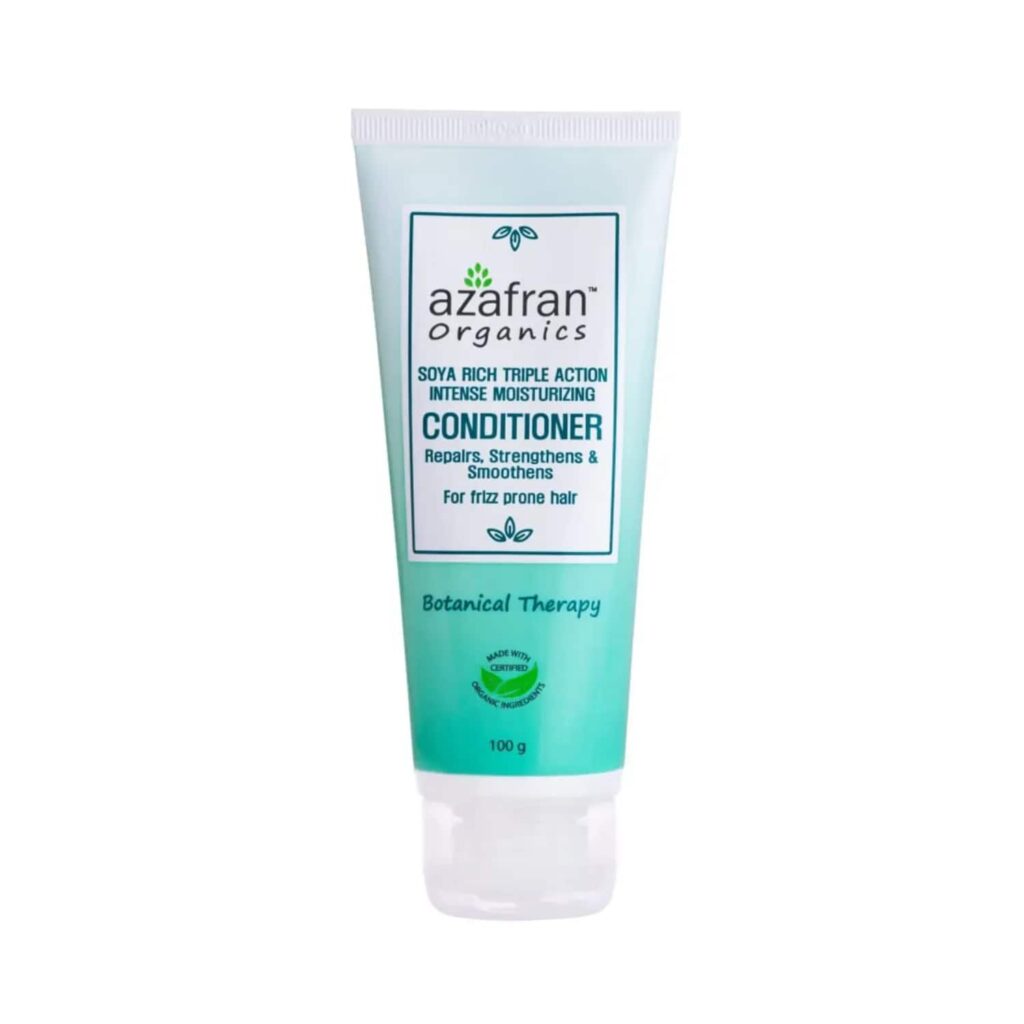 Azafran Organics Soya Rich Triple Action Intense Moisturizing Conditioner (100g) - Azafran Organics