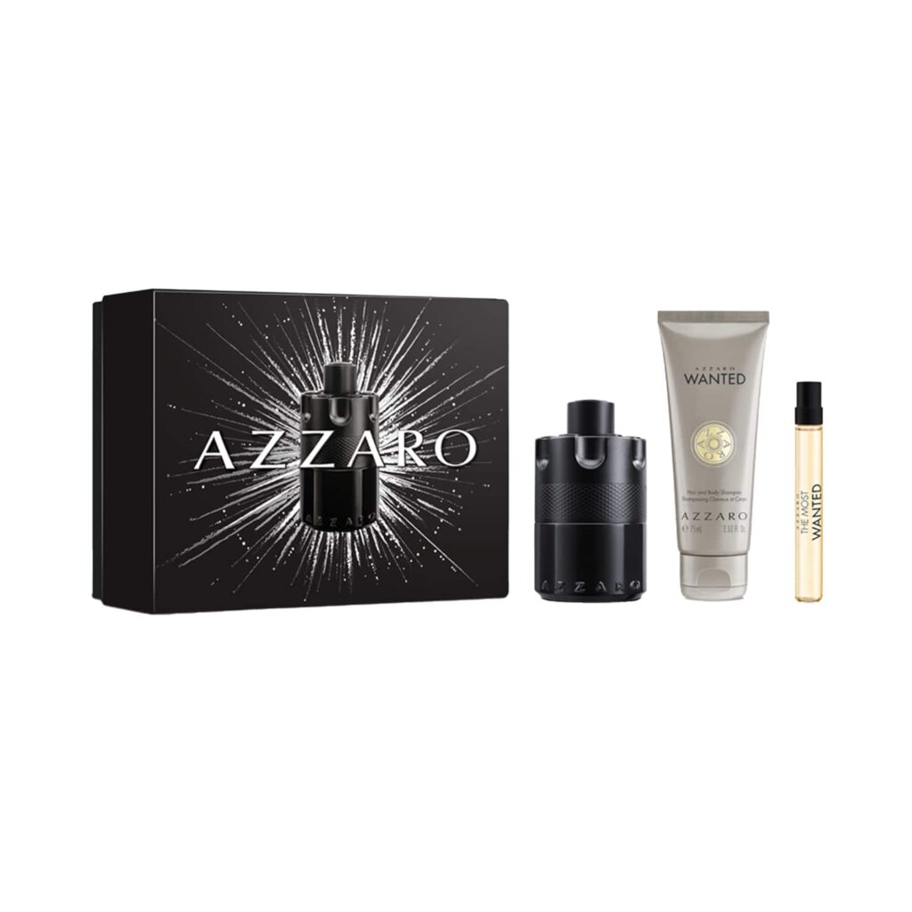 Azzaro The Most Wanted EDP Intense Holiday Giftset (EDP + Hair and Body Wash + Travel Size) (3 pcs) - Azzaro