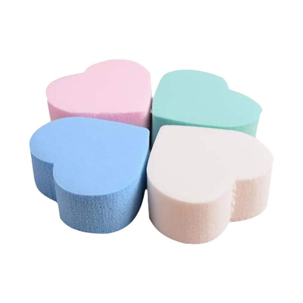 Babila Heart Shape Cleansing Sponge Large SP-V02 (4Pcs) - Babila