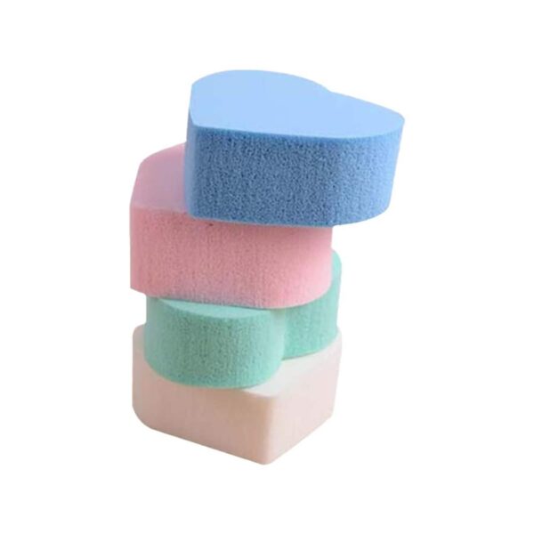 Babila Heart Shape Cleansing Sponge Large SP-V02 (4Pcs) - Babila