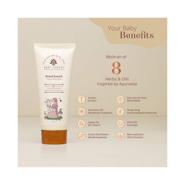 Baby Forest Komal Kawach Baby Rash Healing Cream (100 g) - Baby Forest