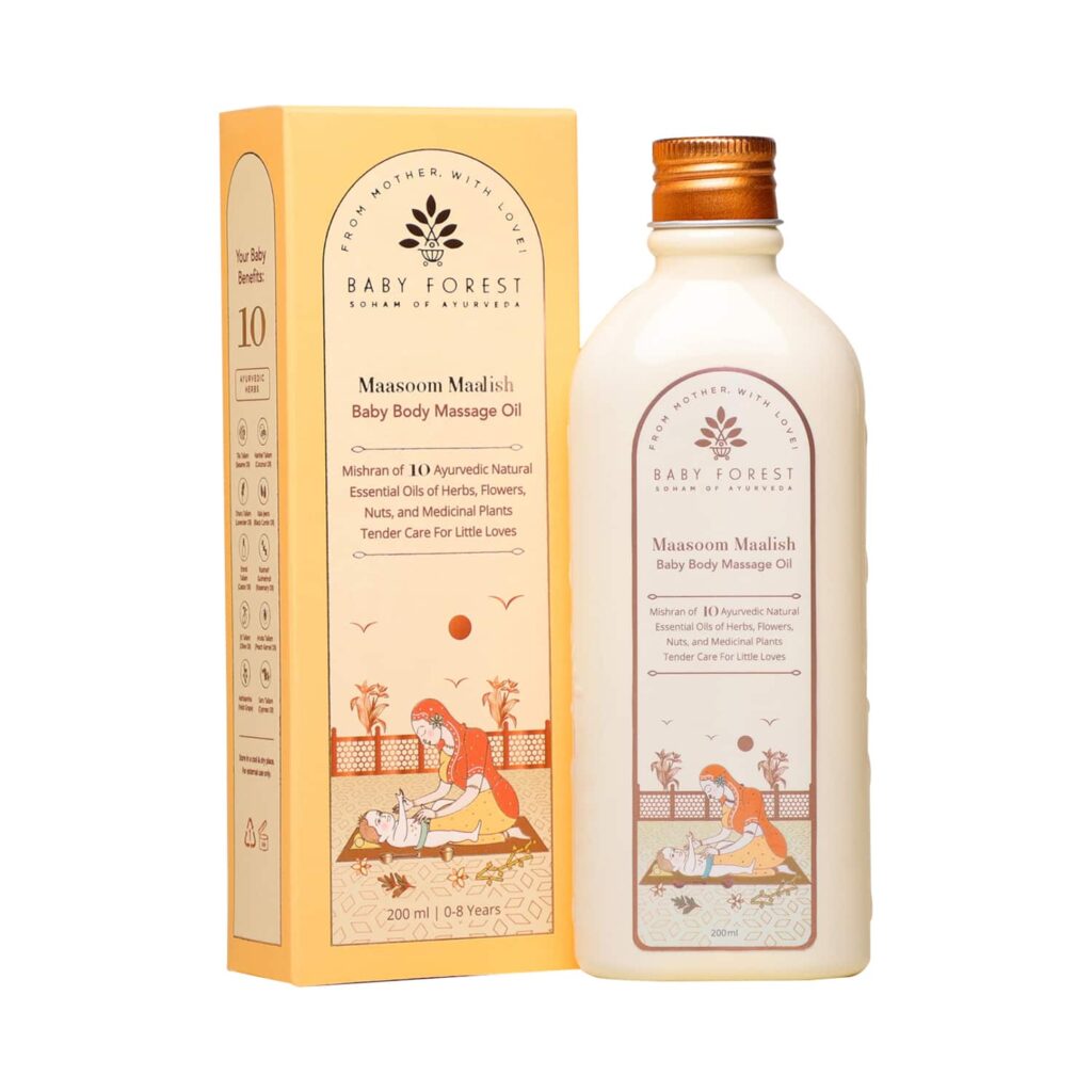 Baby Forest Maasoom Maalish Baby Body Massage Oil (200 ml) - Baby Forest