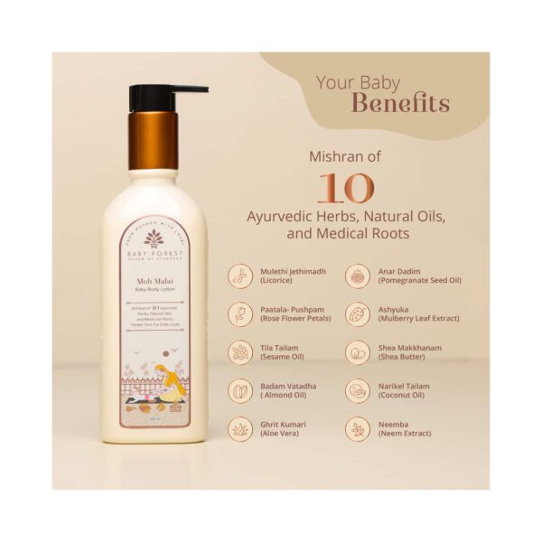 Baby Forest Moh Malai Baby Body Lotion (200 ml) - Baby Forest