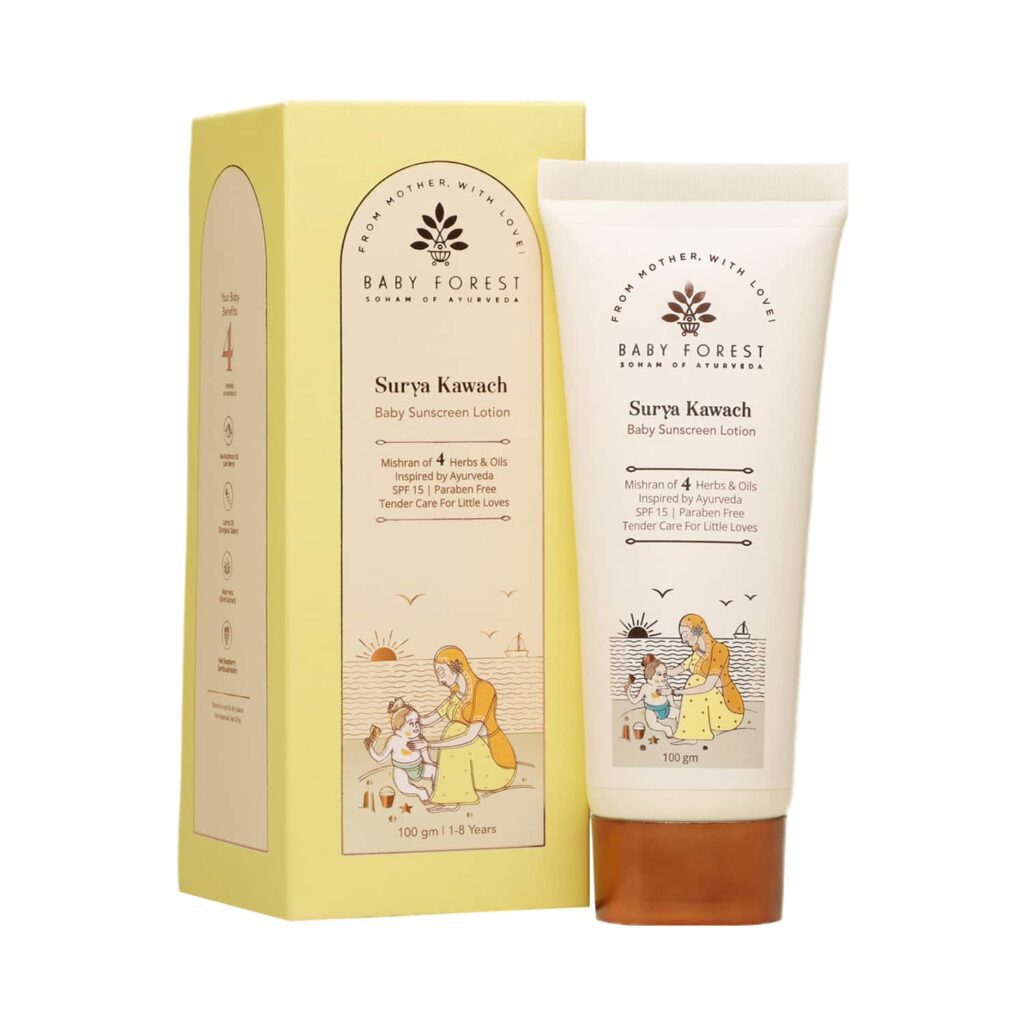 Baby Forest Surya Kawach SPF30 Baby Sunscreen Lotion (100 g) - Baby Forest