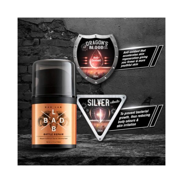 Bad Lab Battle Repair & Relief Facial Moisturiser (50ml) - Bad Lab