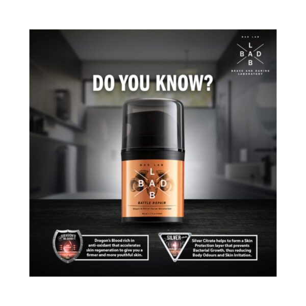 Bad Lab Battle Repair & Relief Facial Moisturiser (50ml) - Bad Lab
