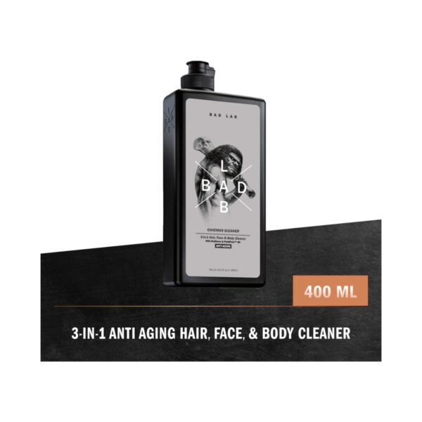 Bad Lab Caveman 3-In-1 Anti Aging Hair, Face And Body Cleaner (400ml) - Bad Lab
