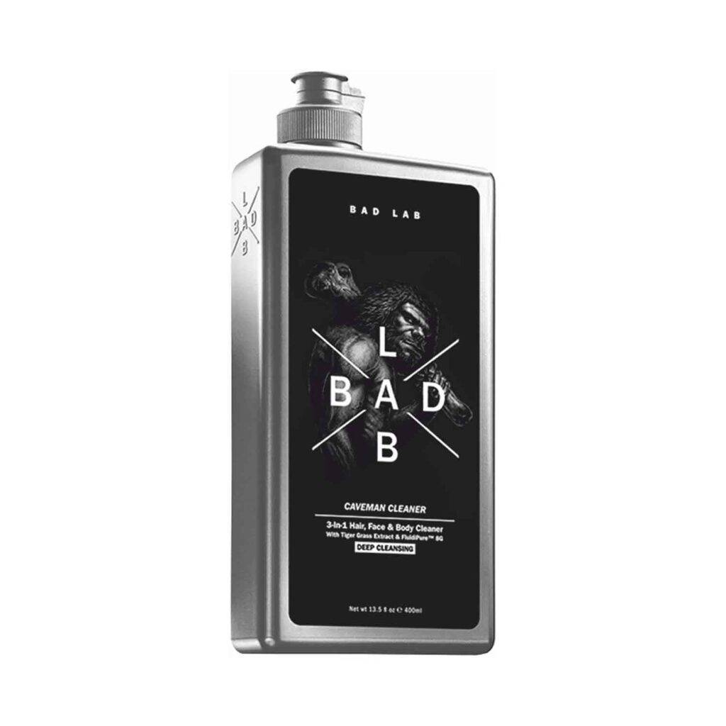 Bad Lab Caveman 3-In-1 Deep Cleansing Hair, Face And Body Cleaner (400ml) - Bad Lab