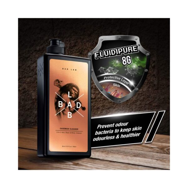 Bad Lab Caveman 3-In-1 Hair, Face And Body Cleaner (400ml) - Bad Lab