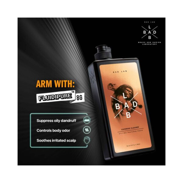 Bad Lab Caveman 3-In-1 Hair, Face And Body Cleaner (400ml) - Bad Lab