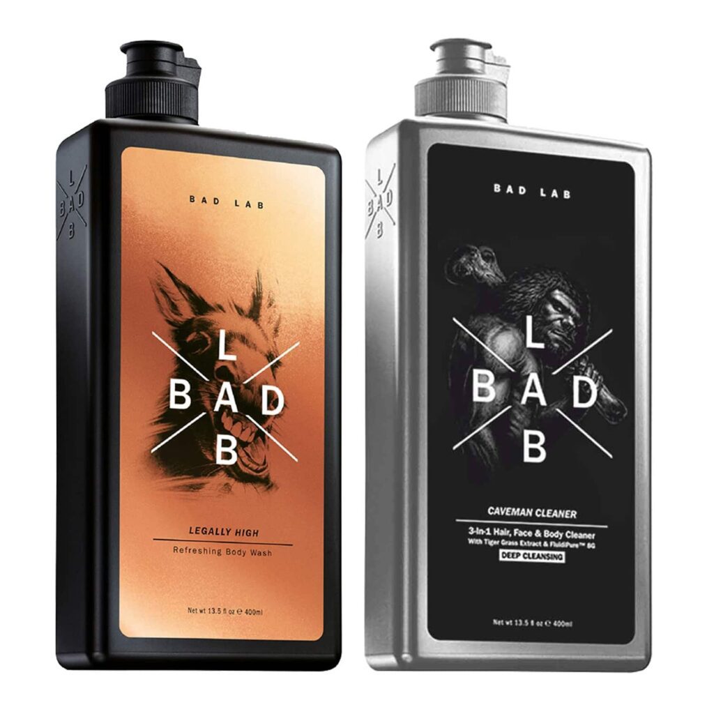 Bad Lab Legally High Refreshing Body Wash & Caveman Cleaner 3-In-1 Hair Deep Cleansing Combo - Bad Lab