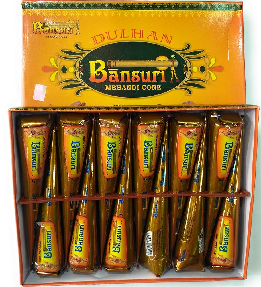 Bansuri Cone Mehandi Heena Herbal ( 12 Cones)