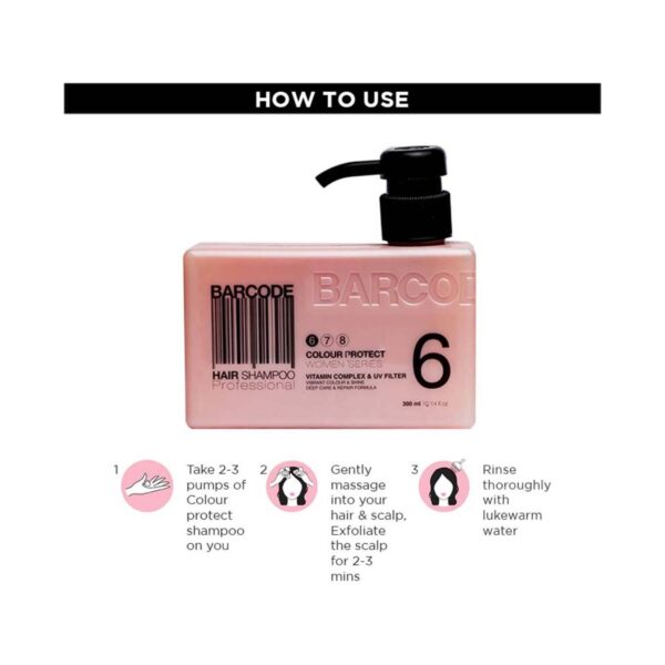 Barcode Professional Color Protect Hair Shampoo - BCSH004 (300 ml) - Barcode Professional